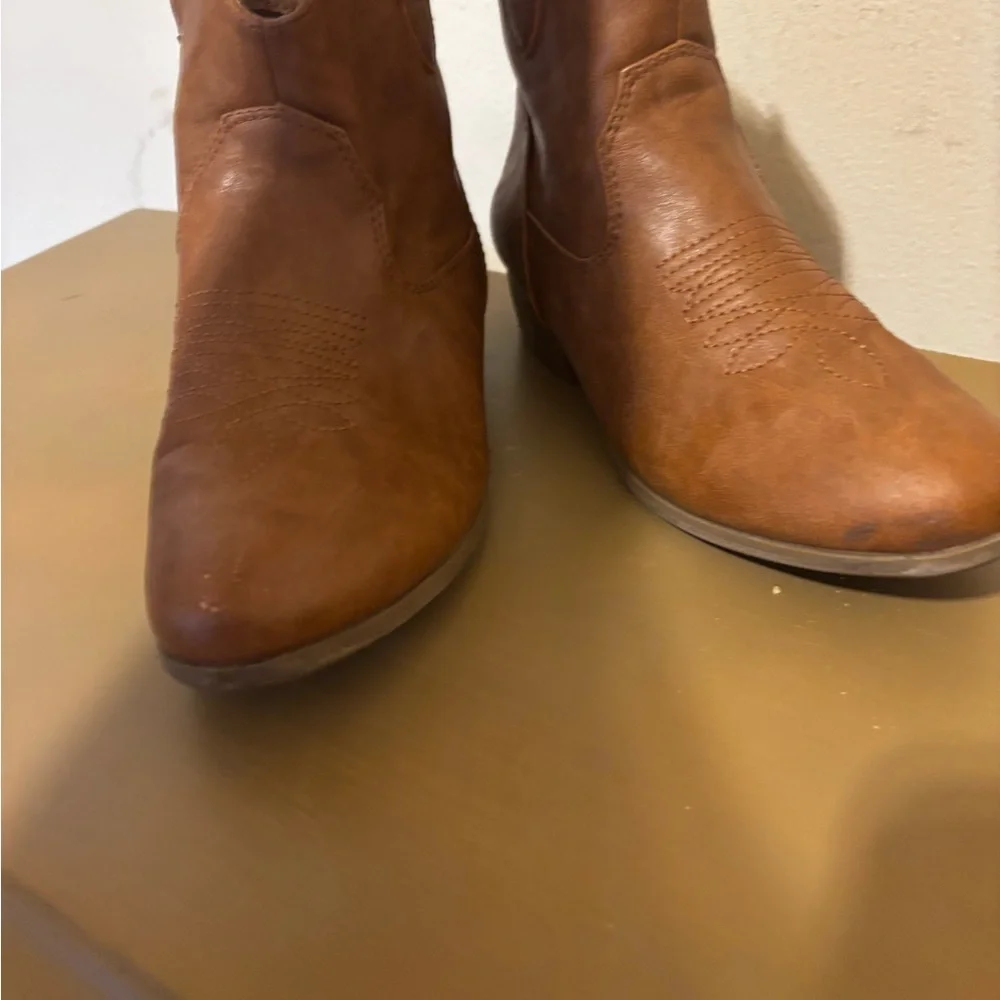 Kids Tan Leather Boots
